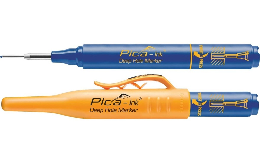 Pica Marqueur de trou profond Pica-Ink Bleu
