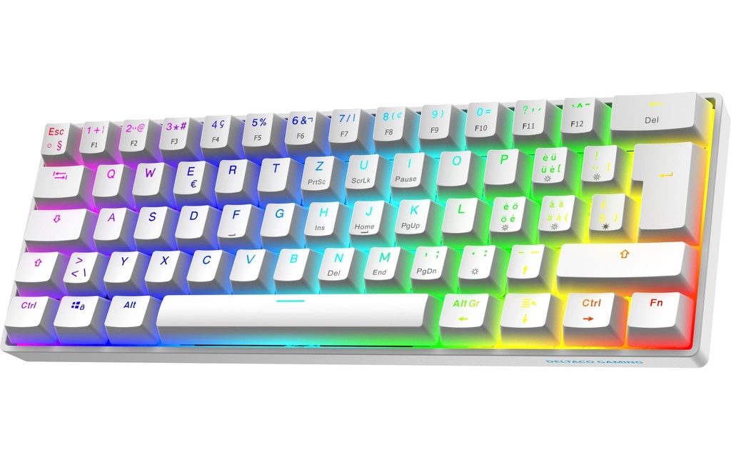 DELTACO Clavier de gaming GAM-175-C Hot-Swap Blanc