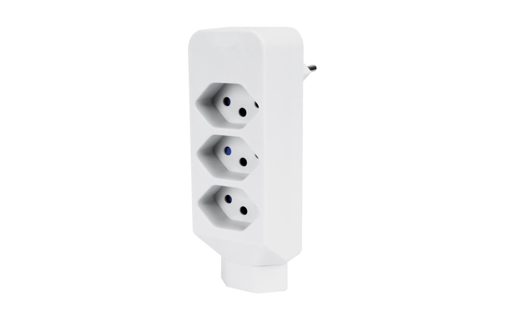 STEFFEN Adaptateur multiple 3 + 1x T13, Blanc