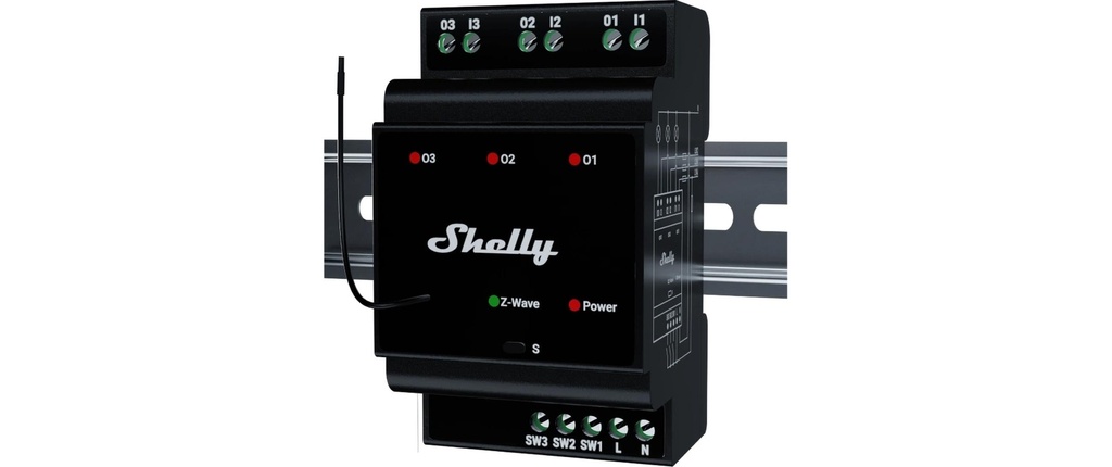 Shelly Actionneur de commutation radio Wave Pro 3 48 A