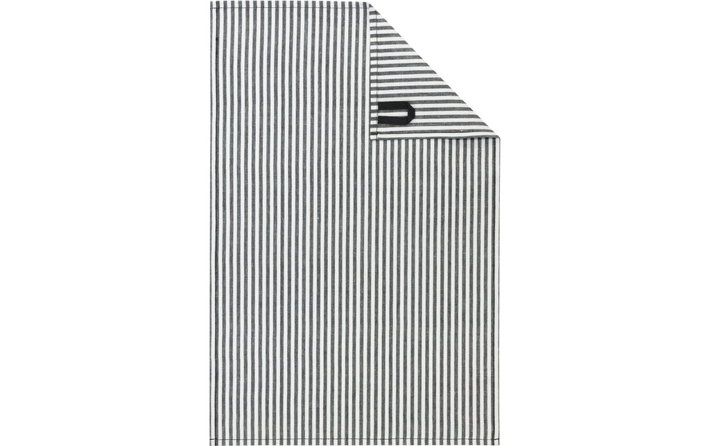 Cawö Torchon pour la vaisselle Zoom sur les bandes Noir/Blanc