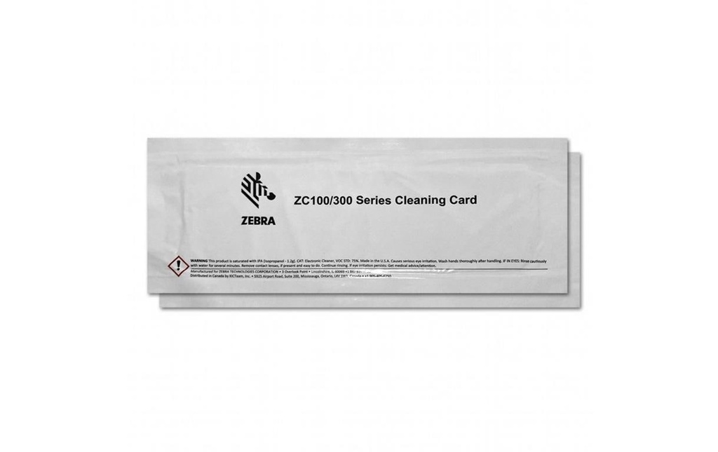 Zebra Technologies Matériel de nettoyage ZC100/300/350 Cleaning Cards