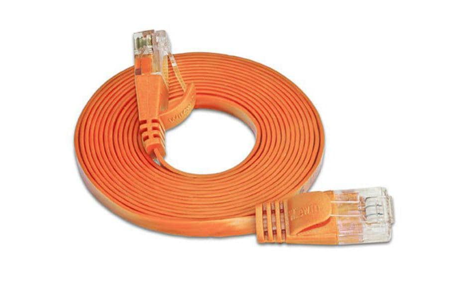 SLIM Câble patch slim RJ-45 - RJ-45, Cat 6, UTP, 1.5 m, Orange