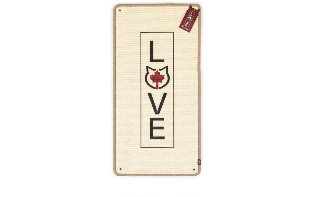 CanadianCat Tapis à gratter + fixation murale Beige, 80 x 40 cm
