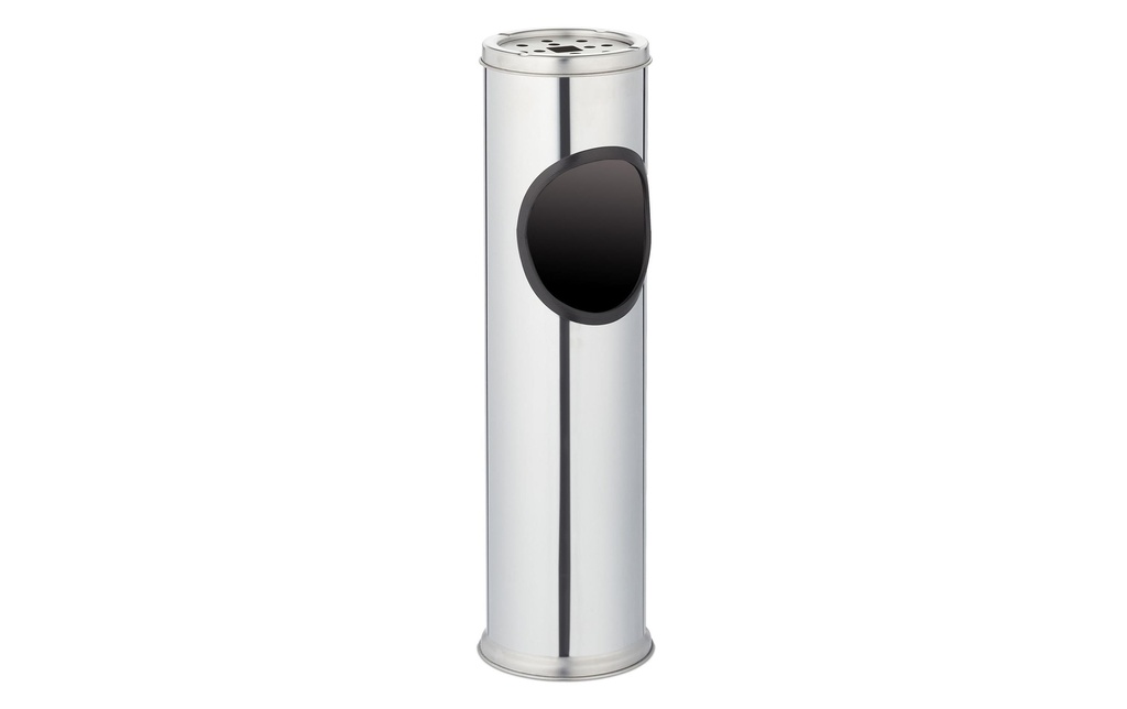 relaxdays Cendrier sur pied en acier inoxydable Argenté