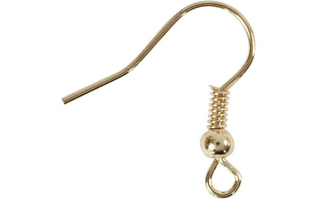 Creativ Company Boucle d’oreille 18 mm Plaqué or, 10 pcs.