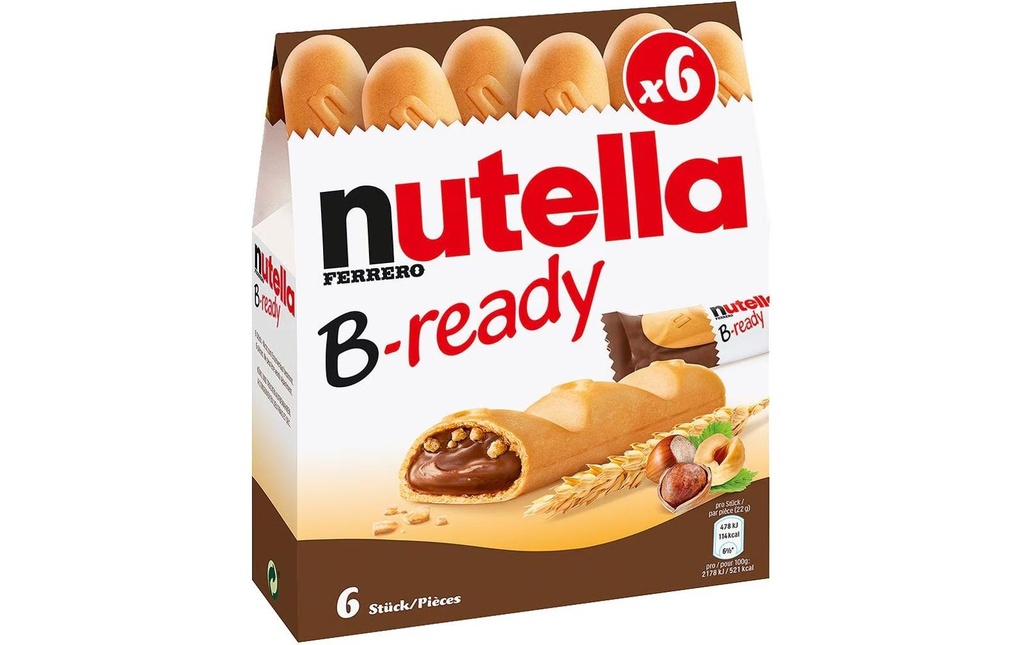 Ferrero Int. Barre Nutella B-ready 132 g