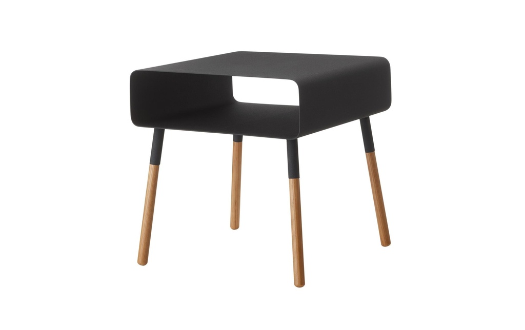 Yamazaki Table d'appoint Plain 35 x 35 cm, Noir