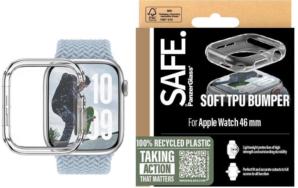 SAFE. Protection d'écran TPU Bumper Transparent 46 mm