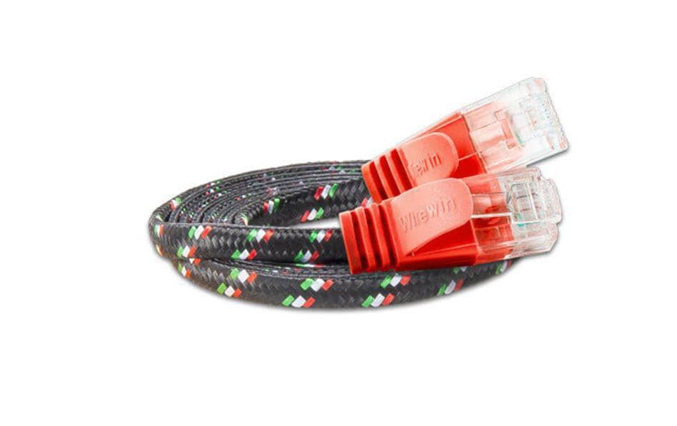 SLIM Câble patch slim RJ-45 - RJ-45, Cat 6, UTP, 1 m, Rouge