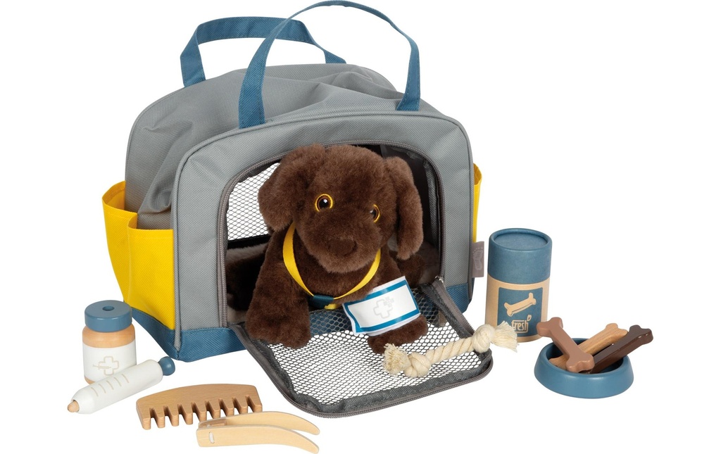 small foot Chien avec sac et kit de soins