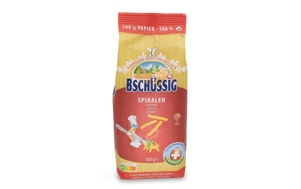 Bschüssig Pâtes alimentaires   Spirales 500 g