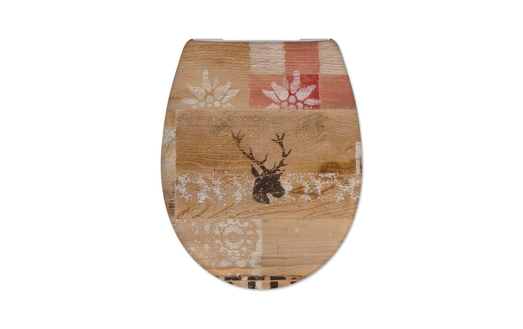 diaqua® Siège de toilette Laval Aspen avec abaissement automatique, Marron