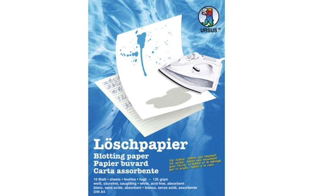 URSUS Papier buvard DIN A5, 10 feuilles