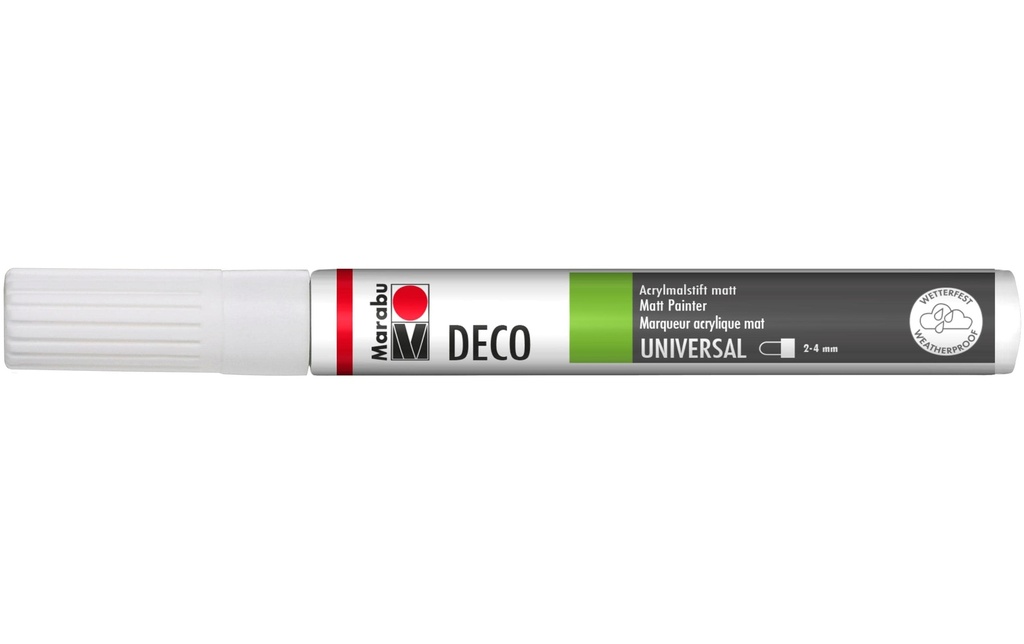 Marabu Marqueur acrylique Deco Painter 2 - 4 mm, Blanc