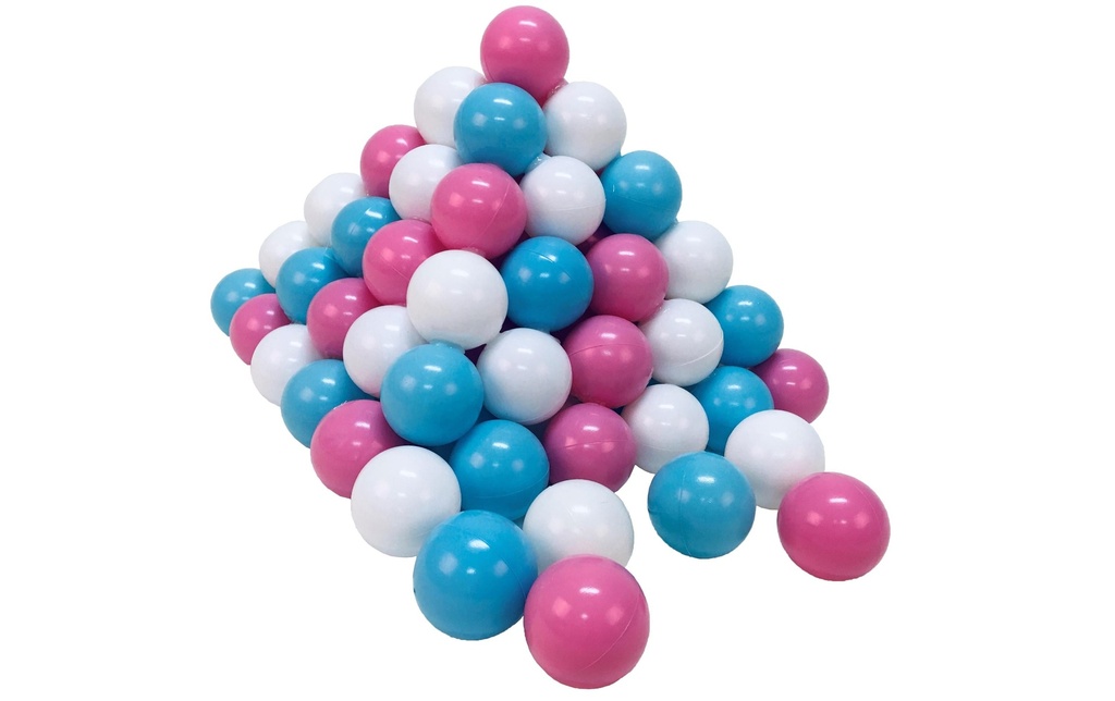 Knorrtoys Balles Rose, Crème, Bleu clair 100 pièces