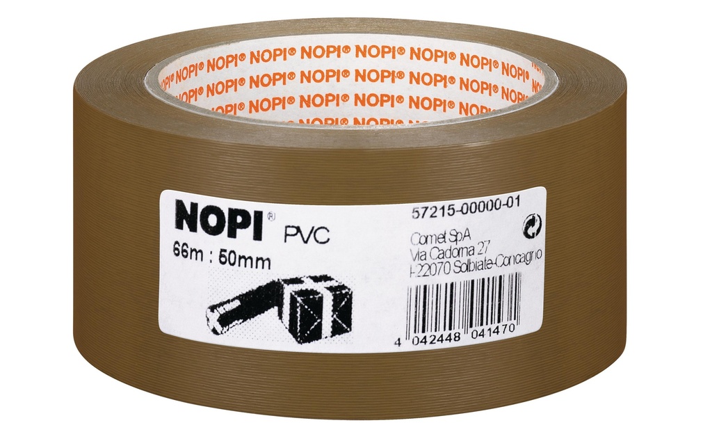tesa Ruban d'emballage NOPI 57215 50 mm x 66 m, Brun