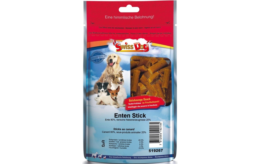 SwissDog Friandise Stick de canards, 600 g