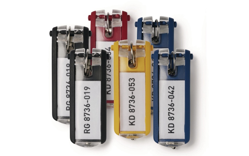 DURABLE Porte-clés 6 pièces, multicolore