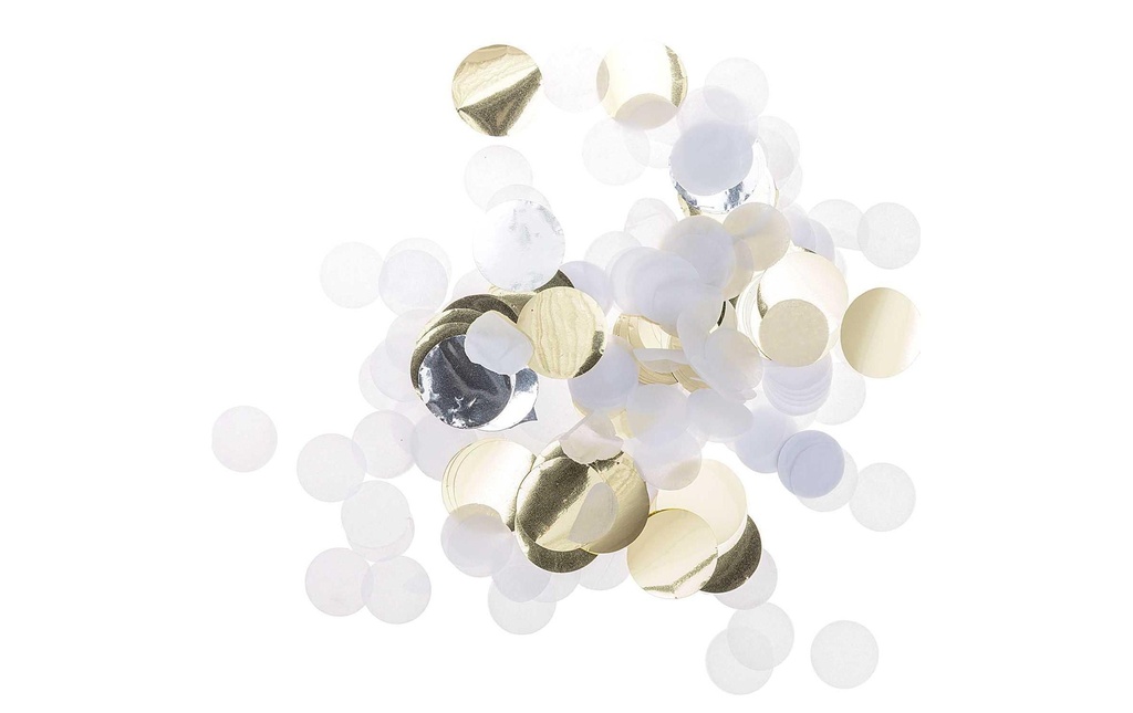 Rico Design Décoration à éparpiller 20 g Confettis, mélange blanc