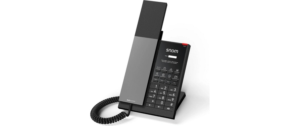 snom Téléphone de bureau HD350A, téléphone analogique pour hôtel Noir