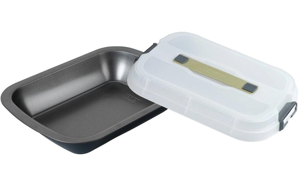 Zenker Plat à gratin Angulaire, Transparent/Noir