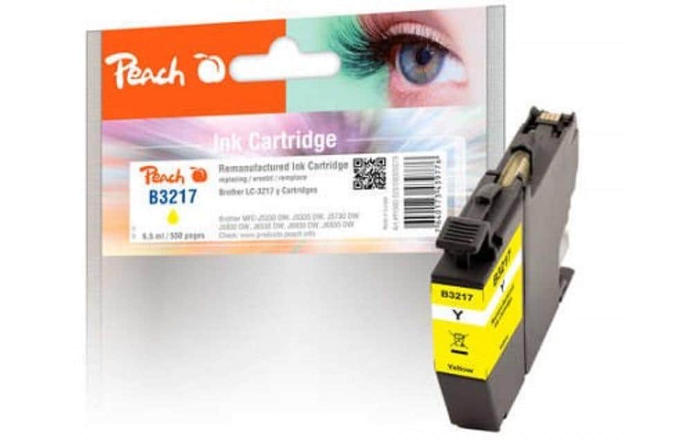 Peach Encre pour Brother LC-3217 Yellow