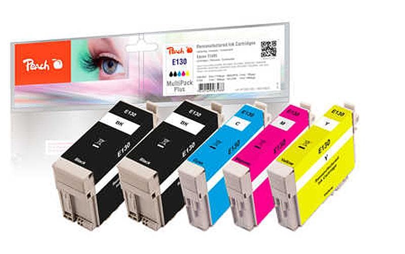 Peach Encre pour Epson T1305 2x BK, 1x chaque C,M,Y