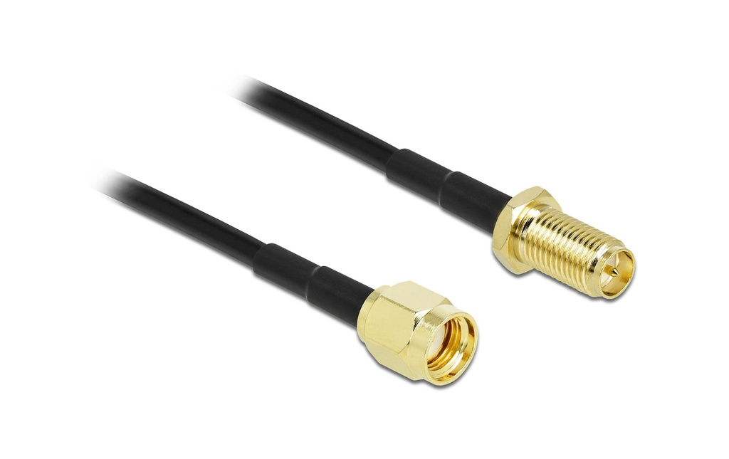 Delock Câbles d’antenne LMR/CFD100 RP-SMA à RP-SMA, 1 m