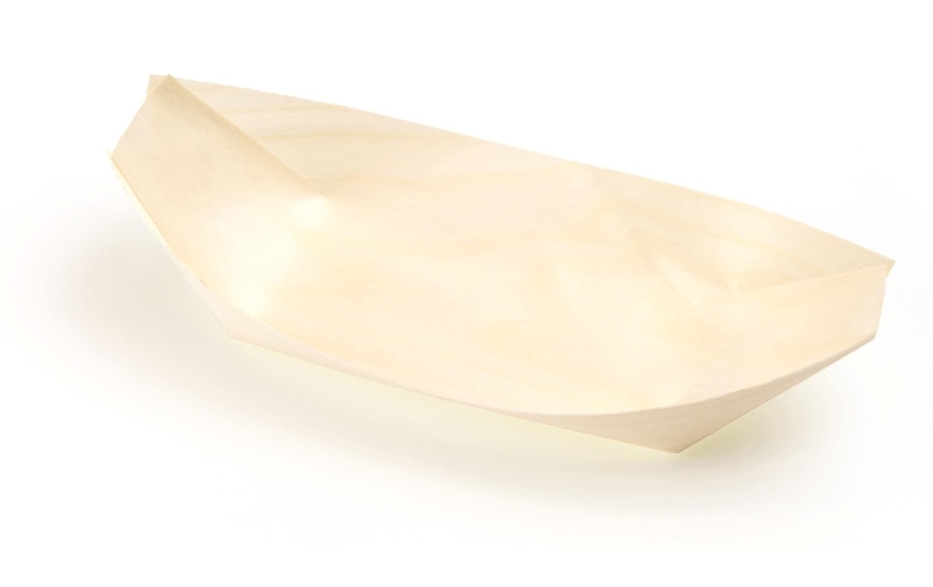Sier Coupelle à amuse-bouches bateau en bois 7,7 x 14 cm, 100 Pièce/s
