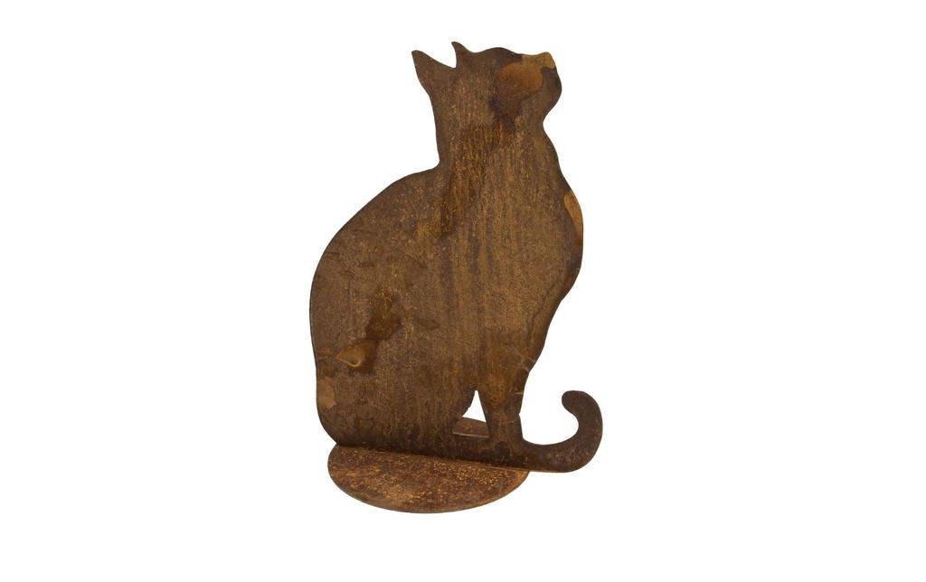 Ambiance Figure décorative Un chat sur une assiette, assise
