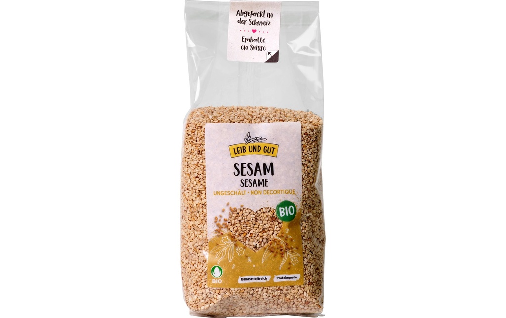 Leib und Gut Sésame biologique non décortiqué 350 g