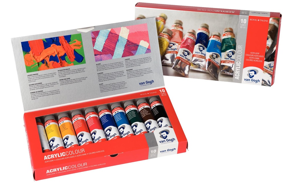 Van Gogh Peinture acrylique Set de base, 40 ml, multicolore