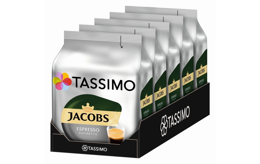 TASSIMO Capsules de café T DISC Jacobs Espresso Ristretto 80 portions