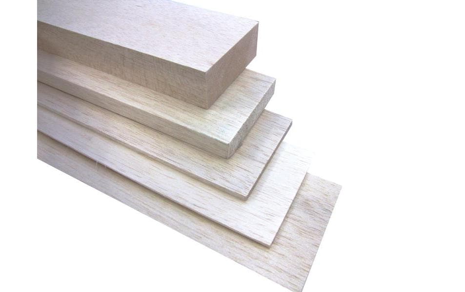 OEM Legno di balsa 1000 x 100 x 25 mm 1 pièce