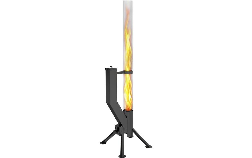 Gardenflare Tube de feu Premium en acier inoxydable Noir