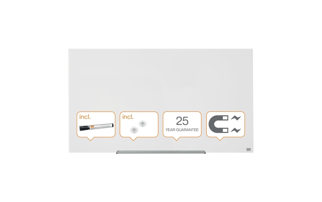 NOBO Tabl.blanc verre Wides.57'blan