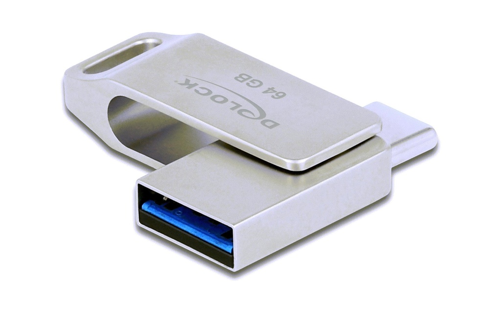 Delock Clé USB 3.2 Gen 1 USB-C + Typ-A 64 GB