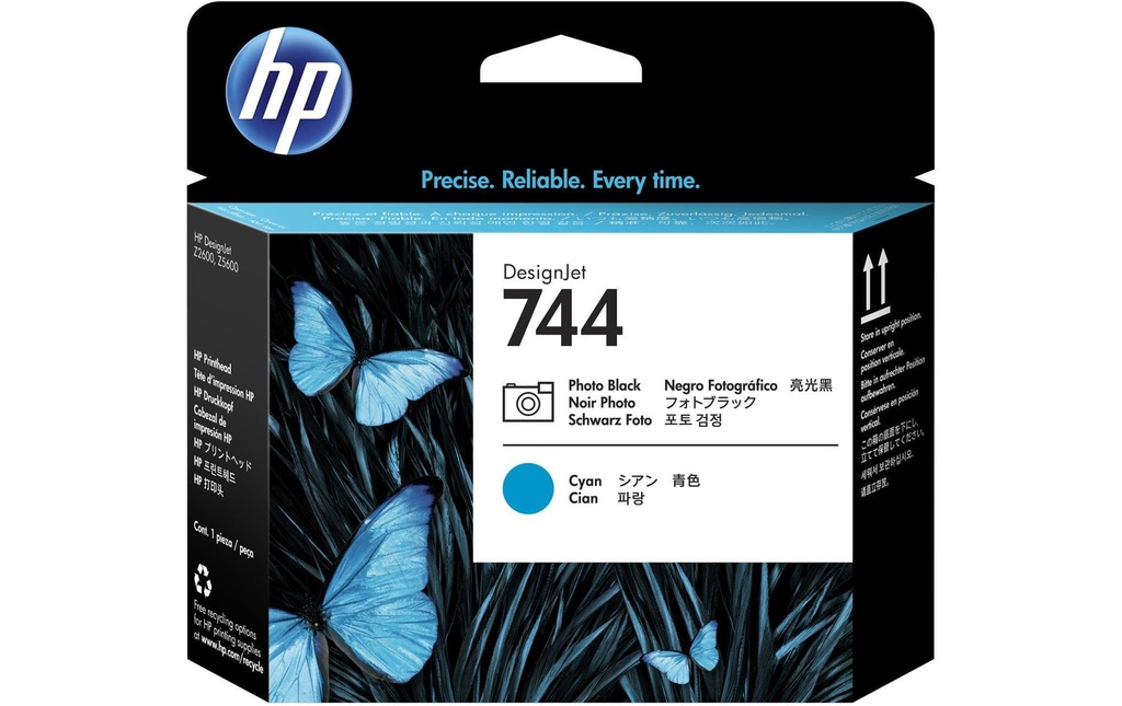 HP Tête d’impression Nr. 744 (F9J86A) Cyan/Photo Black