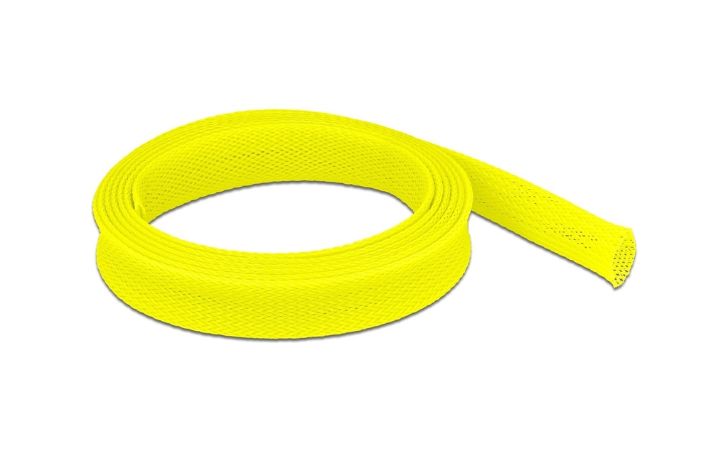 Delock Gaine de câble extensible, 2m x 19 mm Jaune