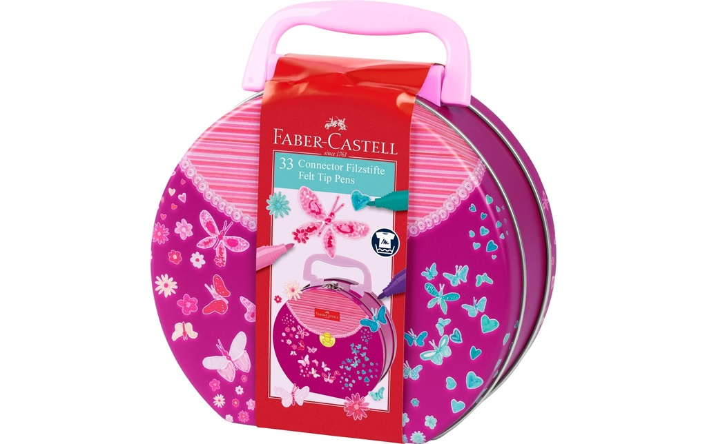 Faber-Castell Crayon feutre Connecteur Bleu; Rose; Rouge