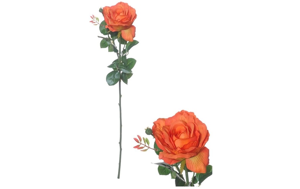 CHALET Fleur artificielle Rose 66 cm, Orange