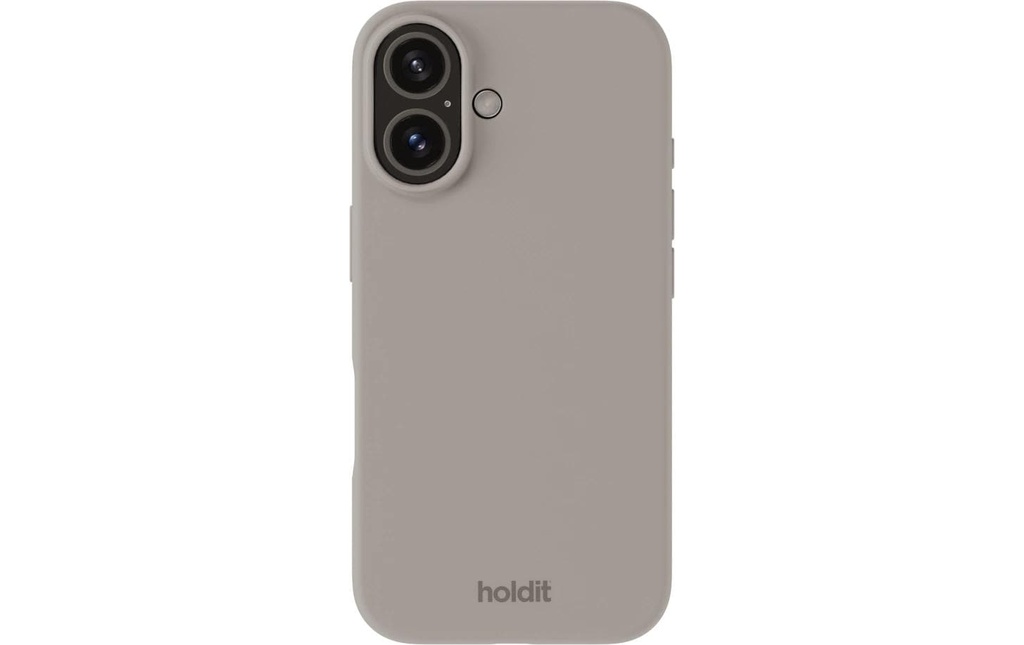 Holdit Coque arrière Silicone iPhone 16 Taupe