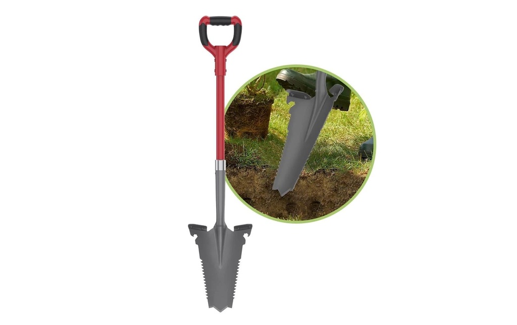 EASYmaxx EASYmaxx Scie à bêcher & à racines - 114 cm, Gris/rouge
