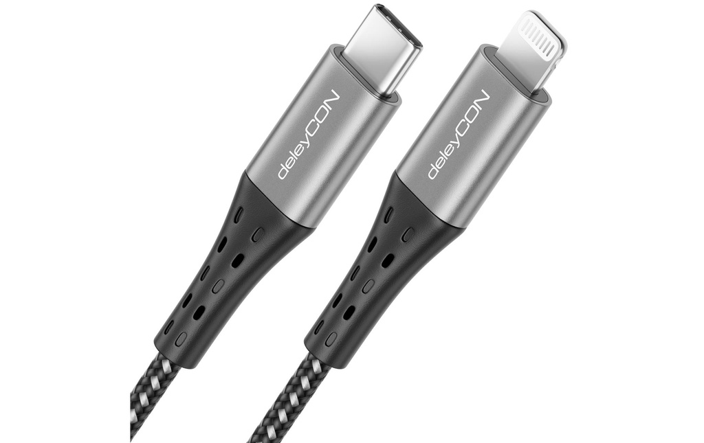 deleyCON Câble USB 2.0  USB-C - Lightning 1 m