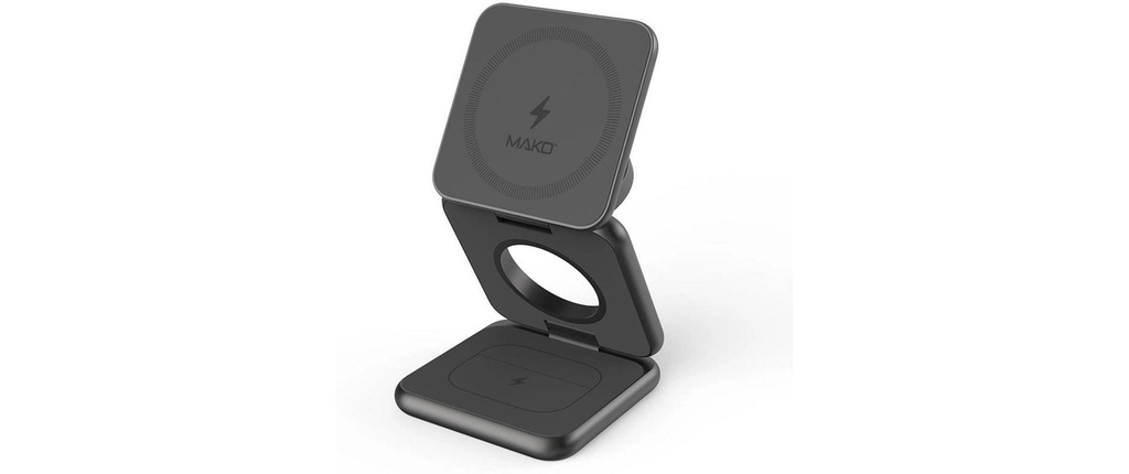Mako Magnetic Wireless Charger Fold 3-in-1 Apple