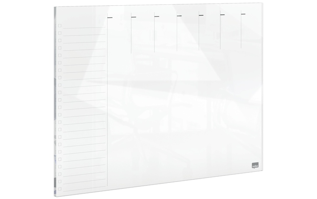 NOBO Tabl.verre planning hebd.56x43