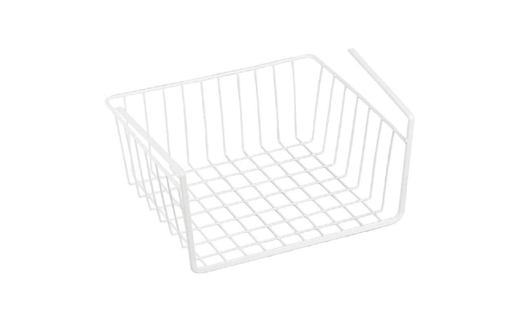 MSV Panier de rangement pour s'accrocher, Blanc mat
