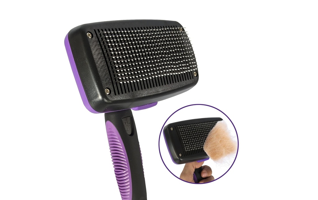 Quick Aid Ergo brosse autonettoyante pour animaux domestiques