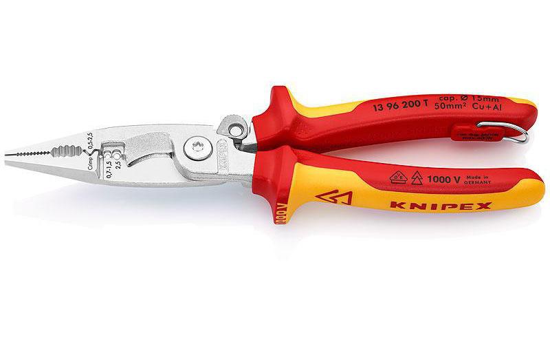 Knipex Pince pour installations électriques 200 mm chromé, œillet